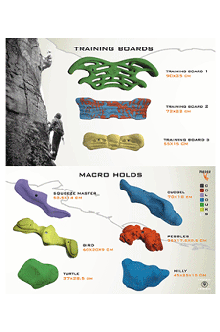 Climbing Wall Accessories,Finger Board - Big 90X35cm, 72X22cm, 55X15cm